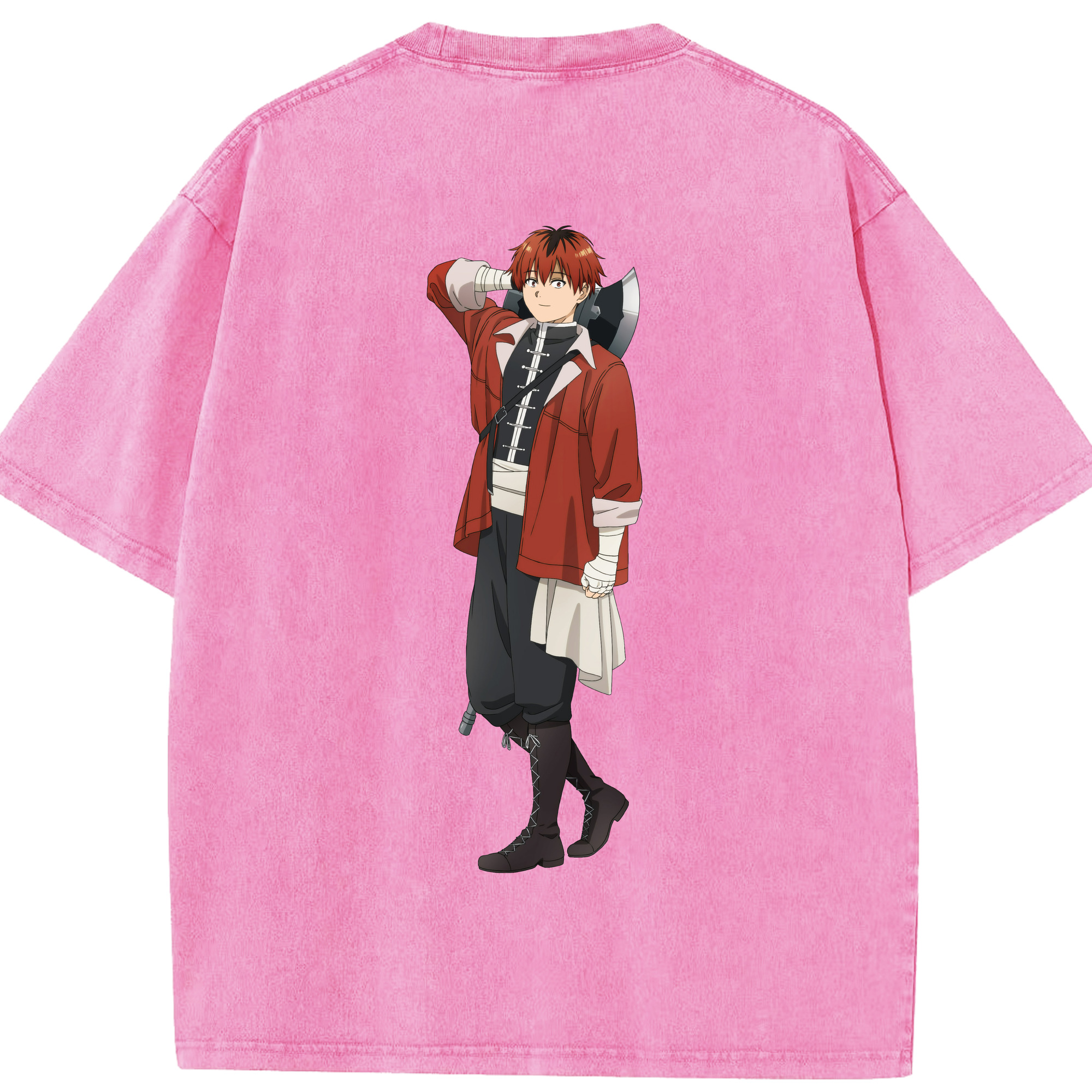 （画像用） 葬送のフリーレン Frieren 綿100% ヴィンテージ風 半袖Tシャツ（背面プリント）